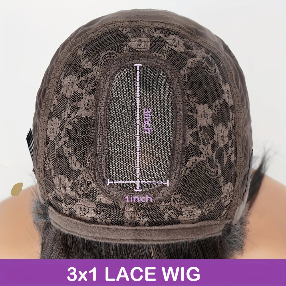 3x1 Lace Middle Part Body Wave Human Hair Wig With Bangs Brazilian Remy Loose Wave Machine Made Fringe Wig For Women on Sale
