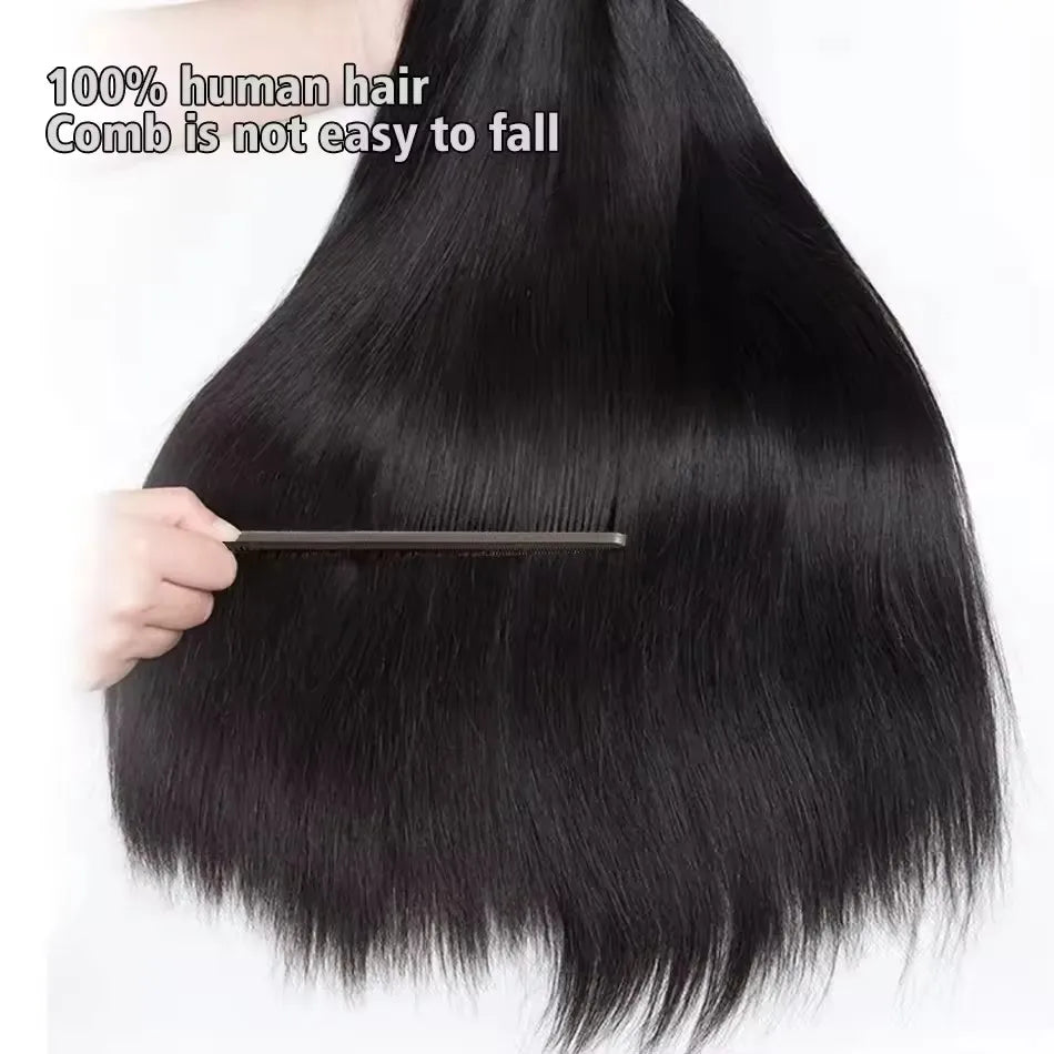 Straight Human Hair Bundles Brazilian Raw Hair Weave Bundles 30 40 Inch 100% Human Hair Bundles Straight Tissage Cheveux Humains