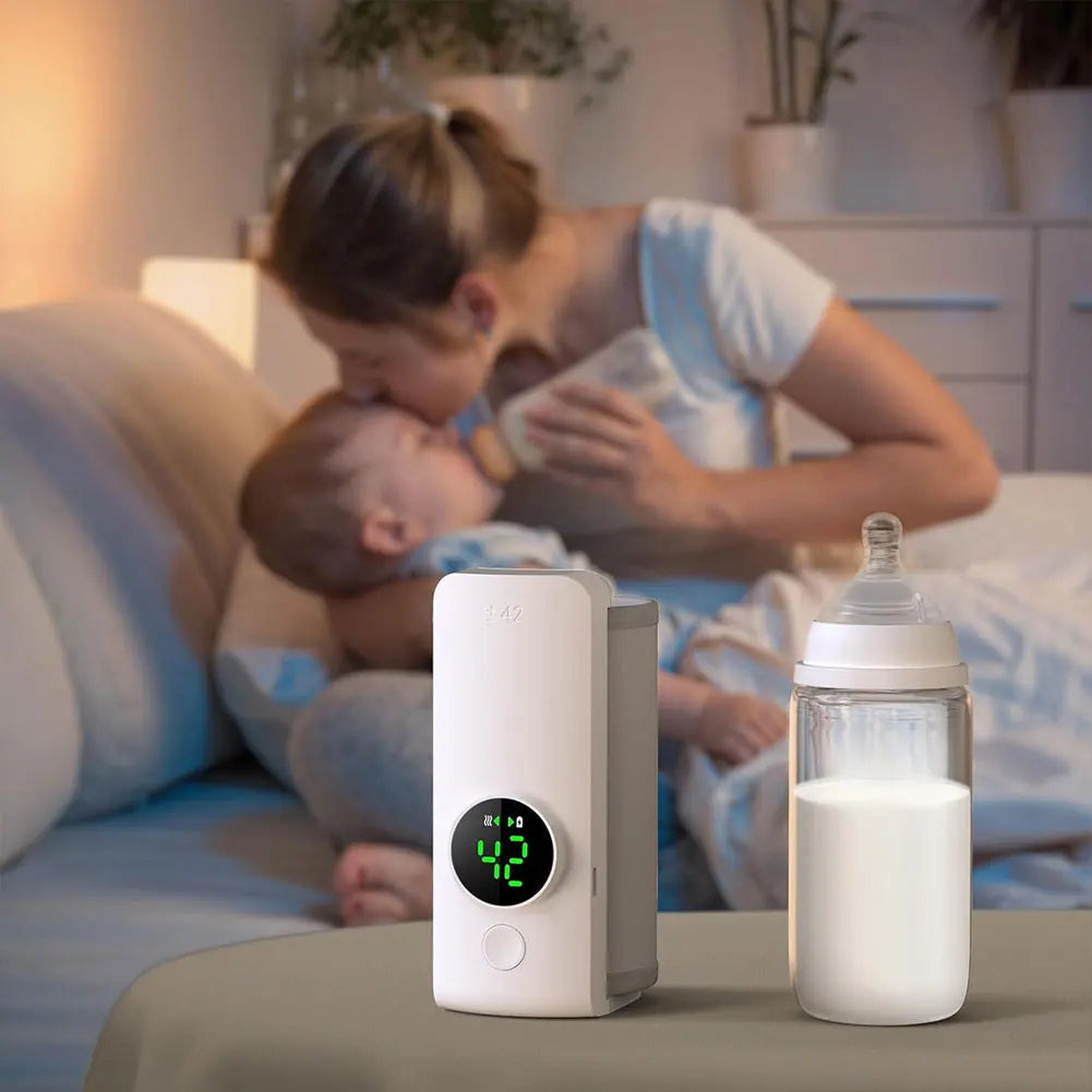 Portable Bottle Warmer with Temperature Control Baby Bottle Warmer Travel Warmer for Comfortable Baby Feeding On The Go