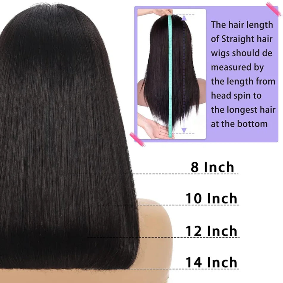 Wear And Go Glueless Bob Wig Human Hair Short Body Wave Lace Front Wigs Pre Cut Brazilian Hair 4X4 Hd Lace Closure Wig For Women