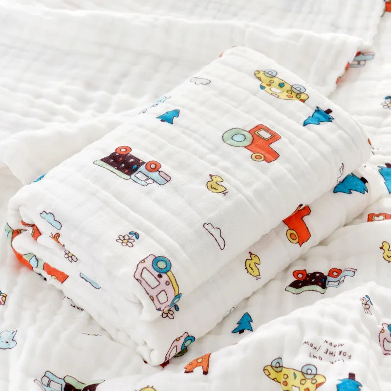 Baby bath towel, cotton four layer gauze, high-density baby product, newborn children's blanket towel, wrapped in newborn duvet