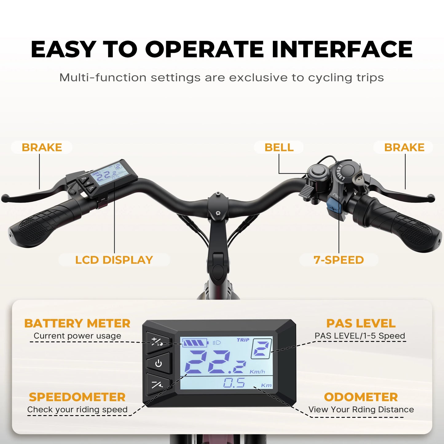 VARUN CITY CRUISER Electric Bicycle 500W Motor Adult E-Bike 48V 7.8AH Battery Women Electric Bike 26 lnch Tire Mountain E-Bike