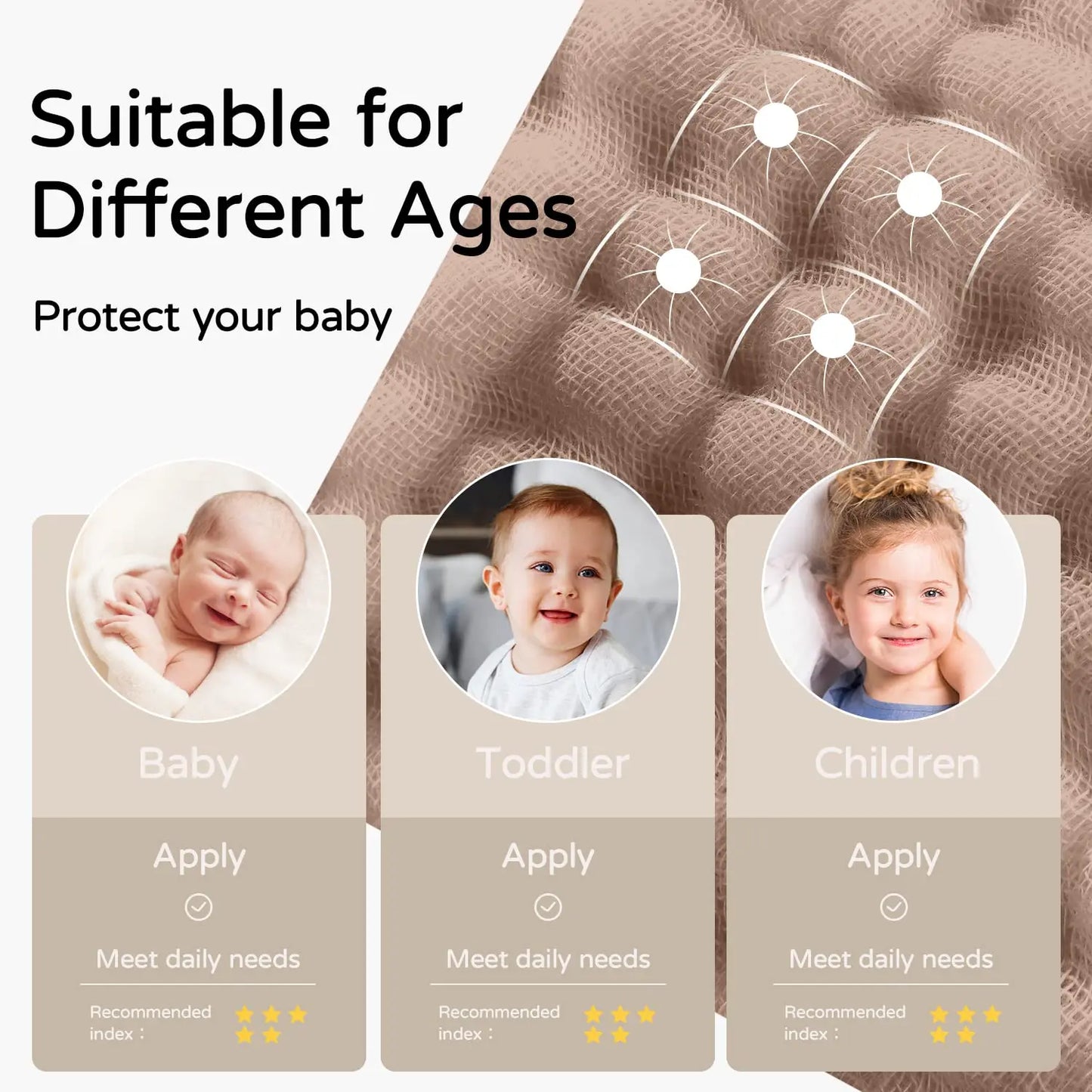 2pcs Hooded Baby Towels for Newborn 35*35inch 100% Muslin Cotton Baby Towel with Hood Warm Sleeping Swaddle Wrap for Infant, Kid