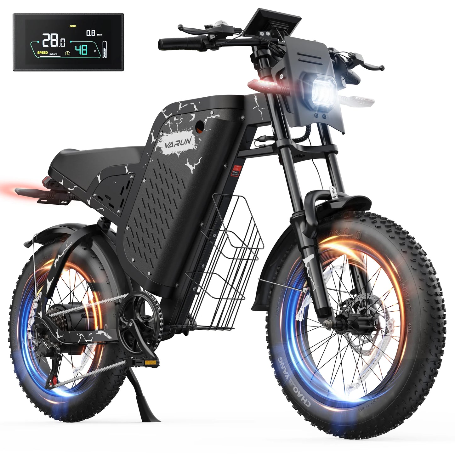 VARUN X-Plorer Raptor Electric Bicycle 1000W Motor 48V 20.8Ah Battery Adult E-Bike 20*4.0 Inch Fat Tire Off-road Mountain Bike
