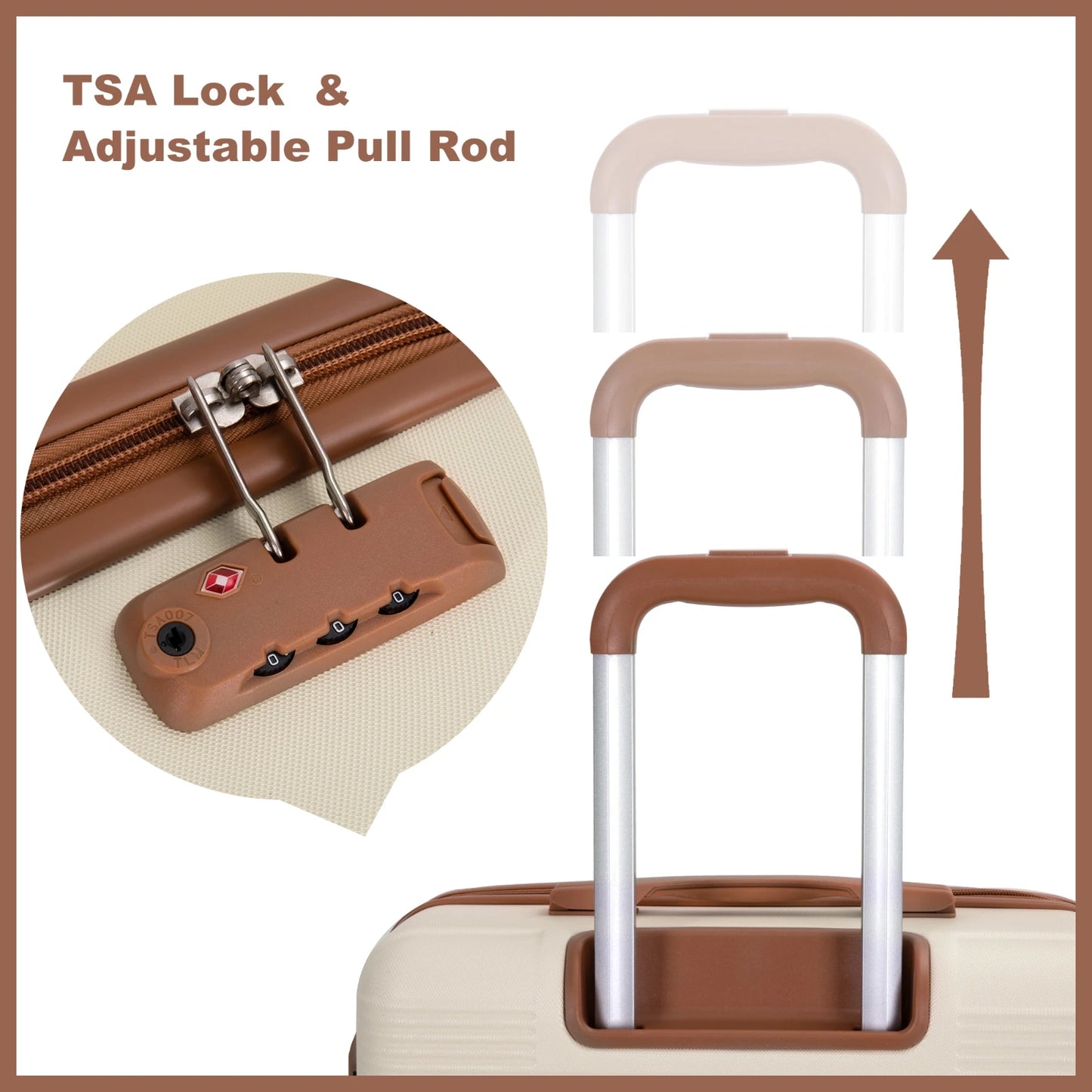 Luggage Sets 4 Piece,Suitcases with Double Spinner Wheels and TSA Lock,Hardcase 6 set Luggage with Travel Duffle Bag