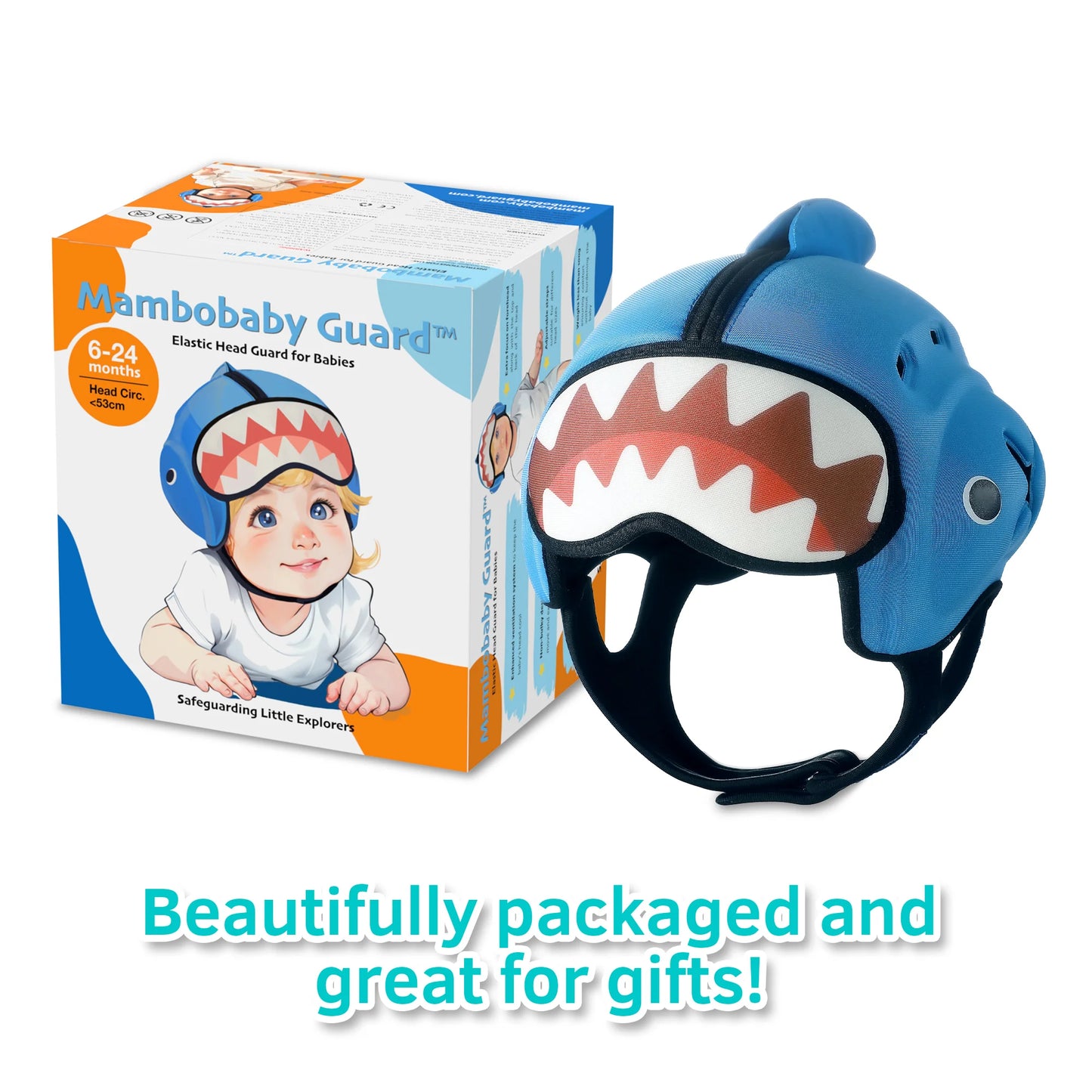 MamboBaby Safety Helmet for Crawling & Walking, Ultra Lightweight Adjustable Infant Head Protector Suitable for Baby 6-24 Mont