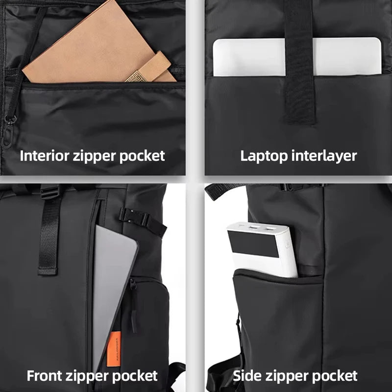 Men's Travel Bag 15.6inch Laptop Computer Backpack Outdoor Waterproof Camping Hiking School Bag College Business Rucksack