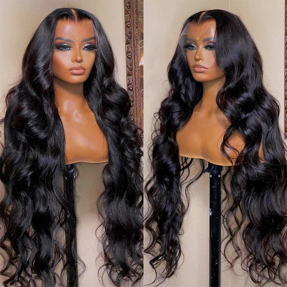 Brazilian HD Transparent 13x4 13x6 360 Body Wave Lace Front Wig Pre Plucked 100% Human Hair Wigs For Women 4x4 Lace Closure Wig