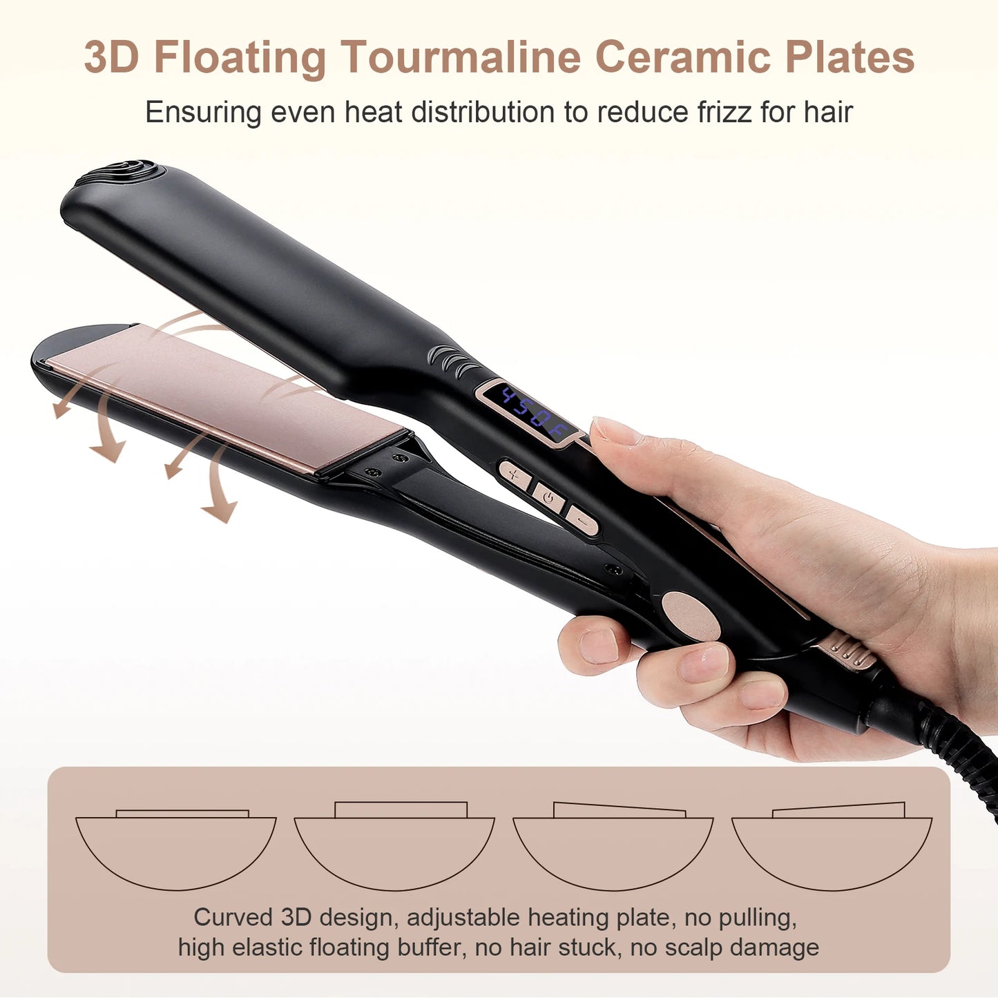 Hair Straightener 10S Quick Heating 12 Temperature Adjustment Curling Iron Hair Styling Appliances