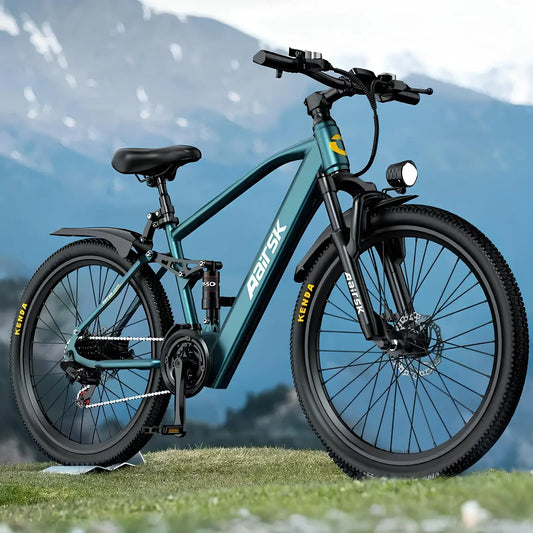 26'' Electric Bike for Adults,750W Peak Motor Mountain Ebike,25MPH Up to 40Miles,7-Speed,Shock Absorbers,Commuter E-Bike