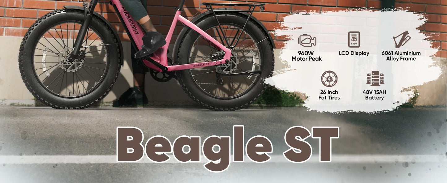 PUCKIPUPPY Beagle ST Electric Bike For Adults With Luxury Accessory Pack And Extra Batteries Electric Mountain Hunting EBike