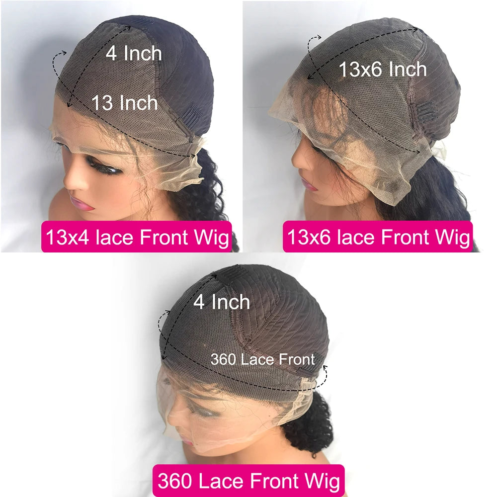 40 42 Inch 13x4 13x6 Water Wave HD Lace Front Wigs For Black Women Curly 360 Full Lace Wigs Human Hair Wet Deep Wave Frontal Wig