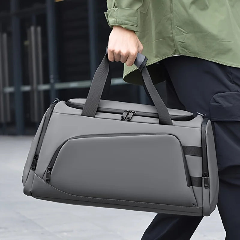 Large capacity multifunctional luggage bag with multiple compartments, suitable for fitness, travel, and overnight travel