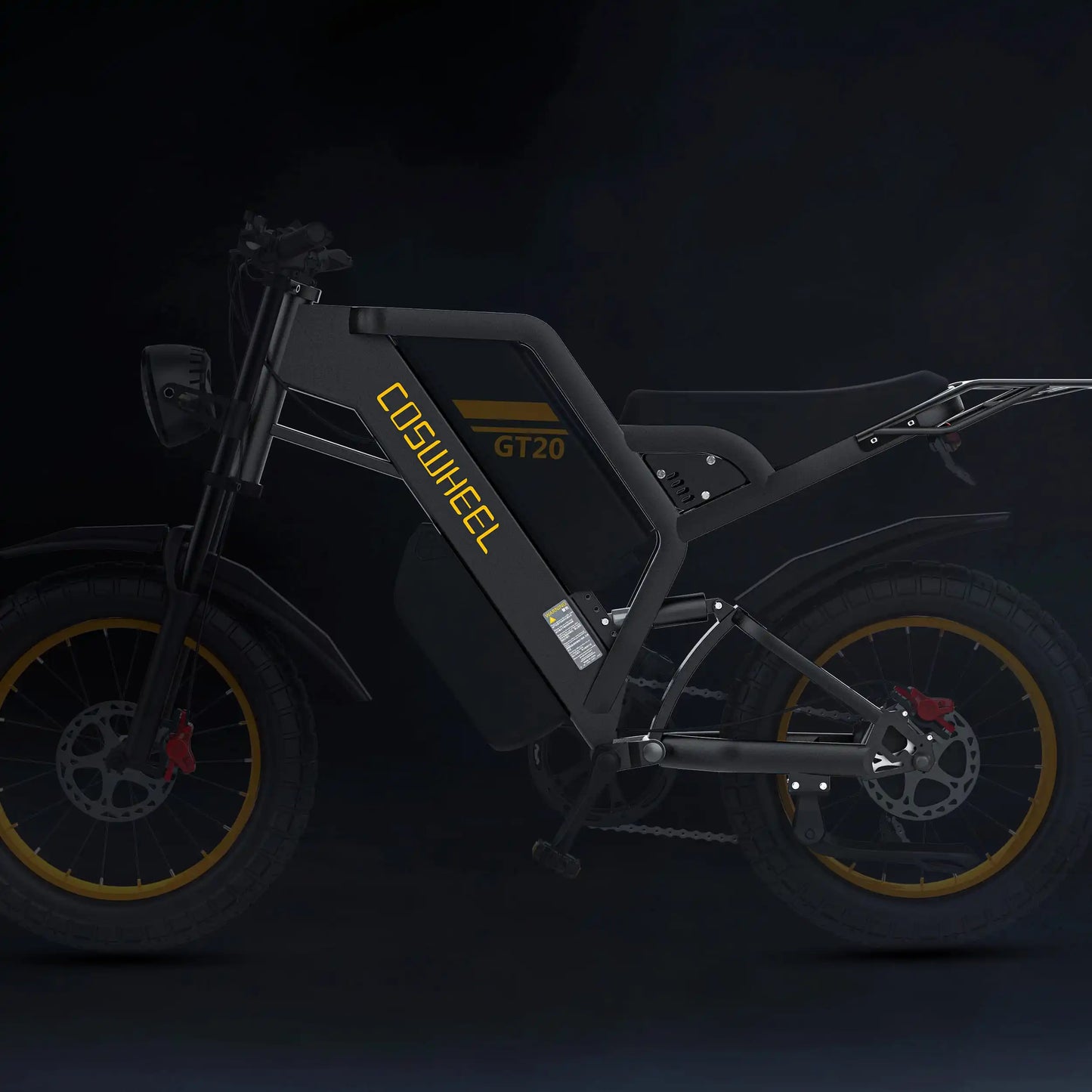 Electric Off-Road Bike COSWHEEL GT20 Max 20" 2000W 40Mph 60V 40AH(25+15) 140Mile 7 Speed Adult Unisex Full Suspension