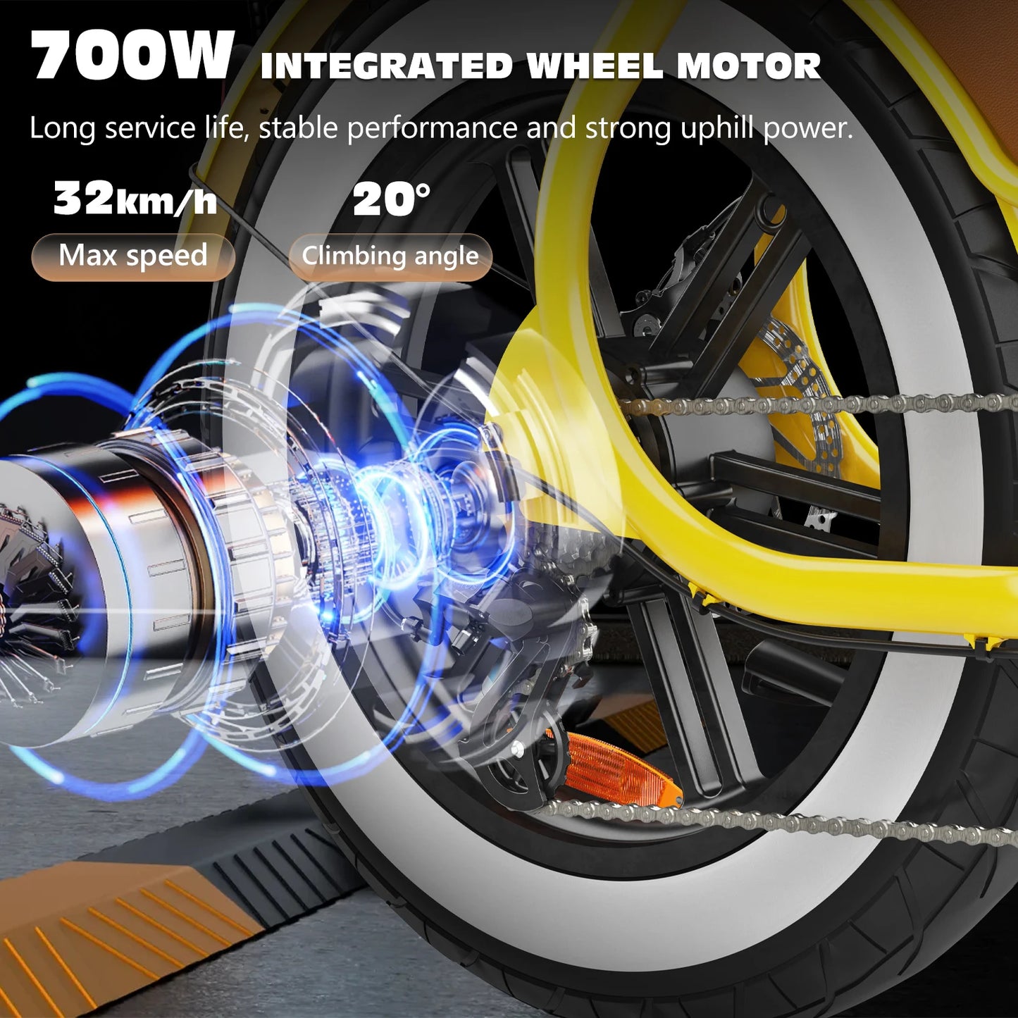 HD-C8 E-Bike 700W Motor 48V17Ah Removable Battery City Electric Bicycle Aldult 20*4.0-inch Fat Tires All Terrain Electric Bike