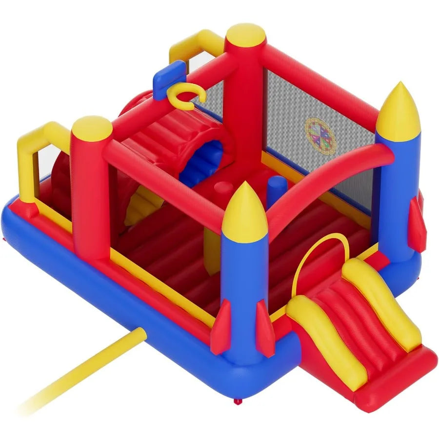 Outdoor Toys for Kids 5-12, Bounce House for Kids, Inflatable Nightclub Halloween Bounce House with Slide, Blower,160x94x96 inch