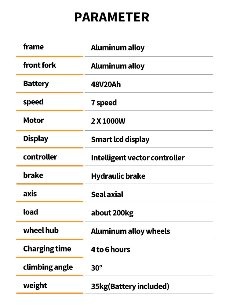 OTIDA NEW RX80 2000W 32MPH Dual Motors Electric Bicycle 48V20AH Lithium Battery 26 Inch 4.0 Fatbike Electric Bike For Adults