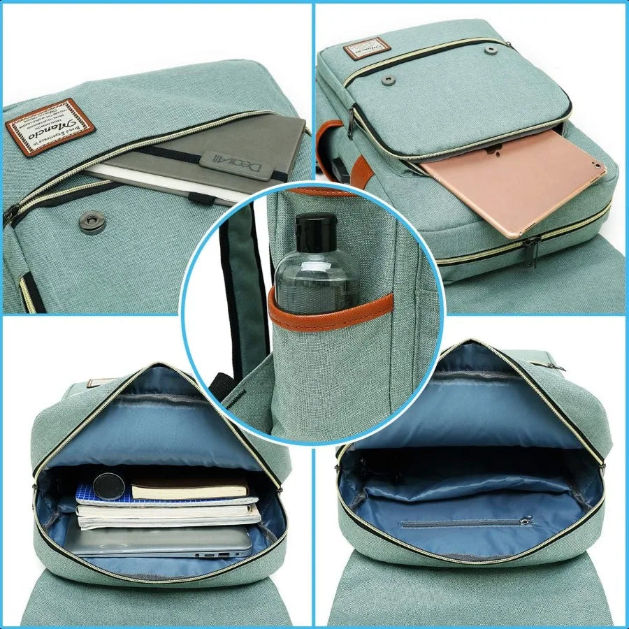 Laptop Backpack with USB Charging Port Slim Tear Resistant Busin Backpack for Travelling College Casual Daypacks for Men Women