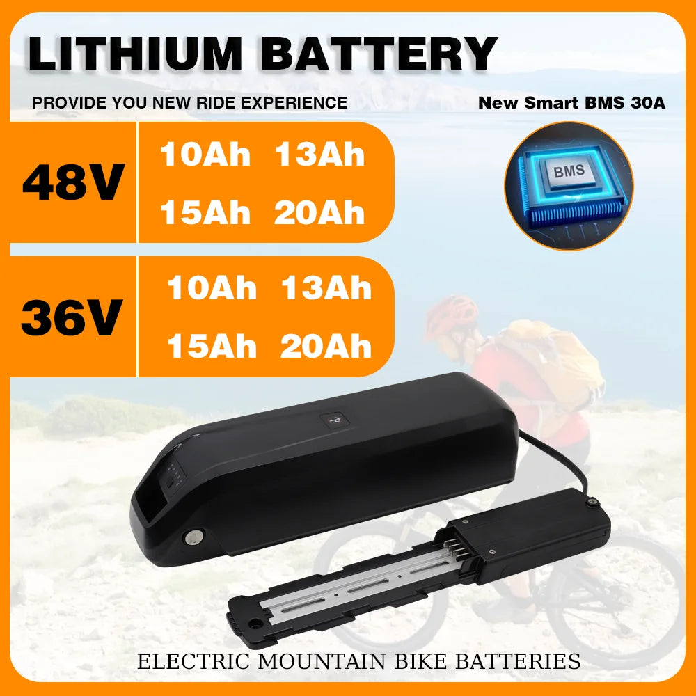 Hailong Electric Scooter Battery 36V 48V 15Ah-20Ah for 250W~1800W Motorcycle/bicycle Waterproof LithiumBattery + Charger