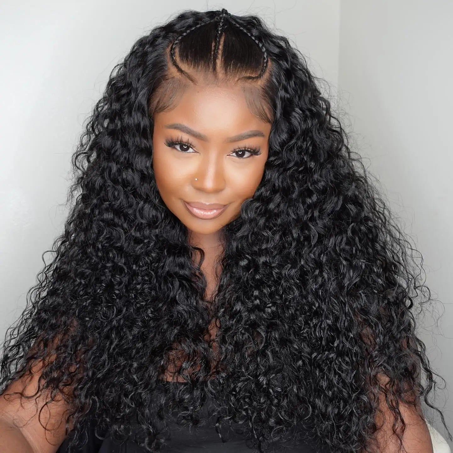 46 Inch Curly Wigs Deep Wave Human Hair 13x6 Lace Frontal Wigs 300% Density Glueless Wigs Human Hair 13x4 360 HD Lace Front Wigs