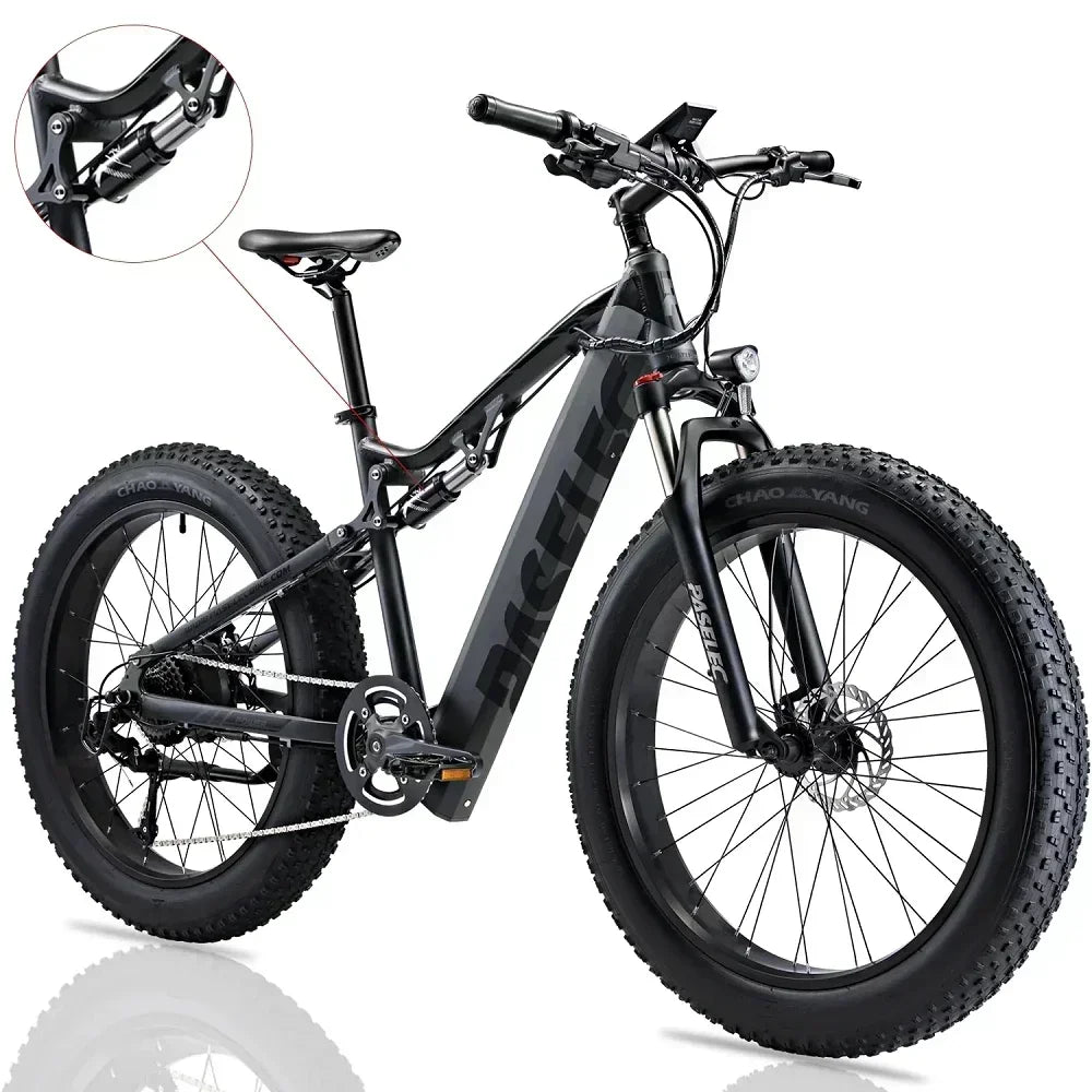 ebike GS9 Off-road Mountain Electric Bike 26-inch Fat Tire Bike 1000W 48V 17AH Hidden Battery Hydraulic Brake E-Bike
