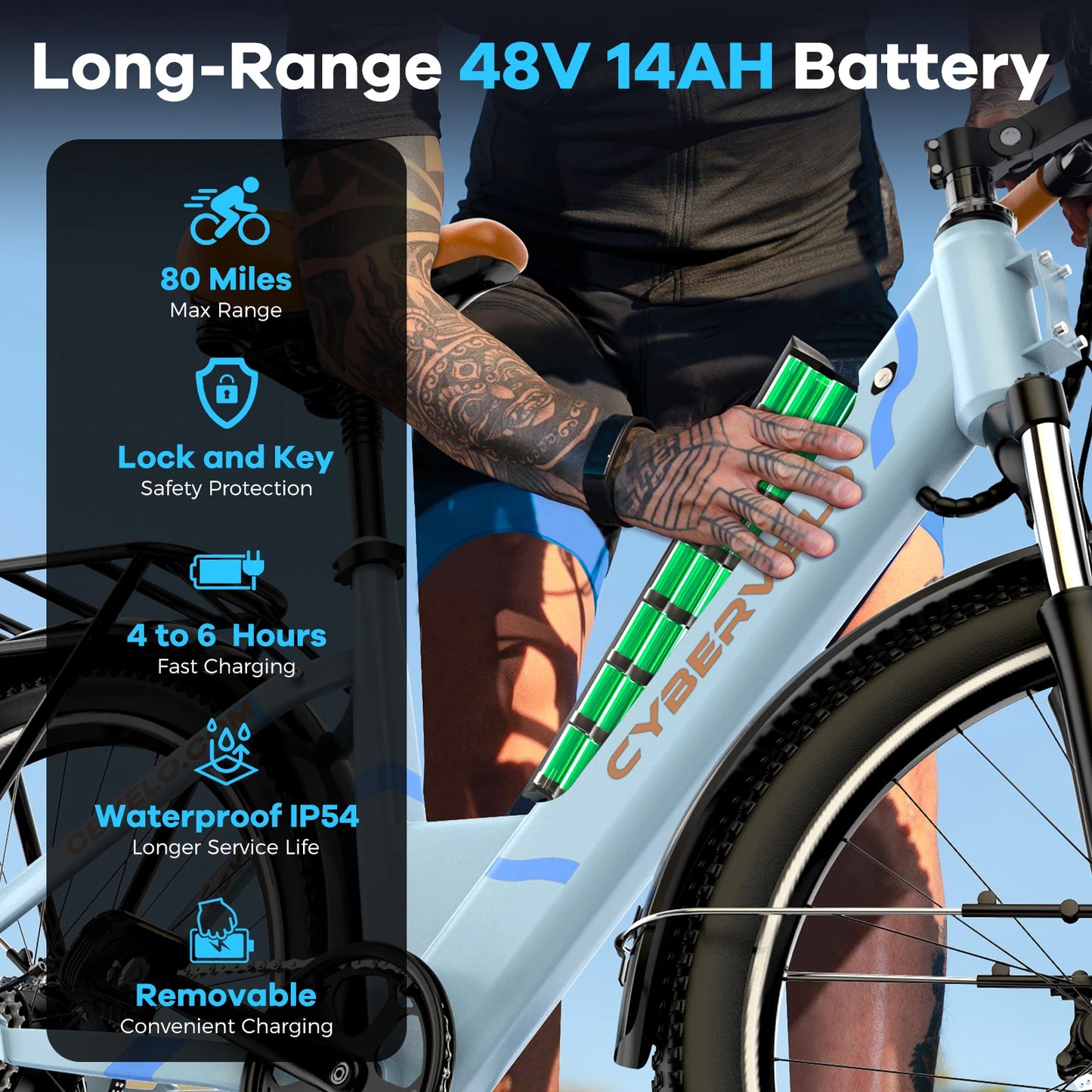 Lady EBike, City bike 7-Speed shimano shift 1000W Removable Battery E-Bike, Long Range 80 Miles, 26 inch Electric bike