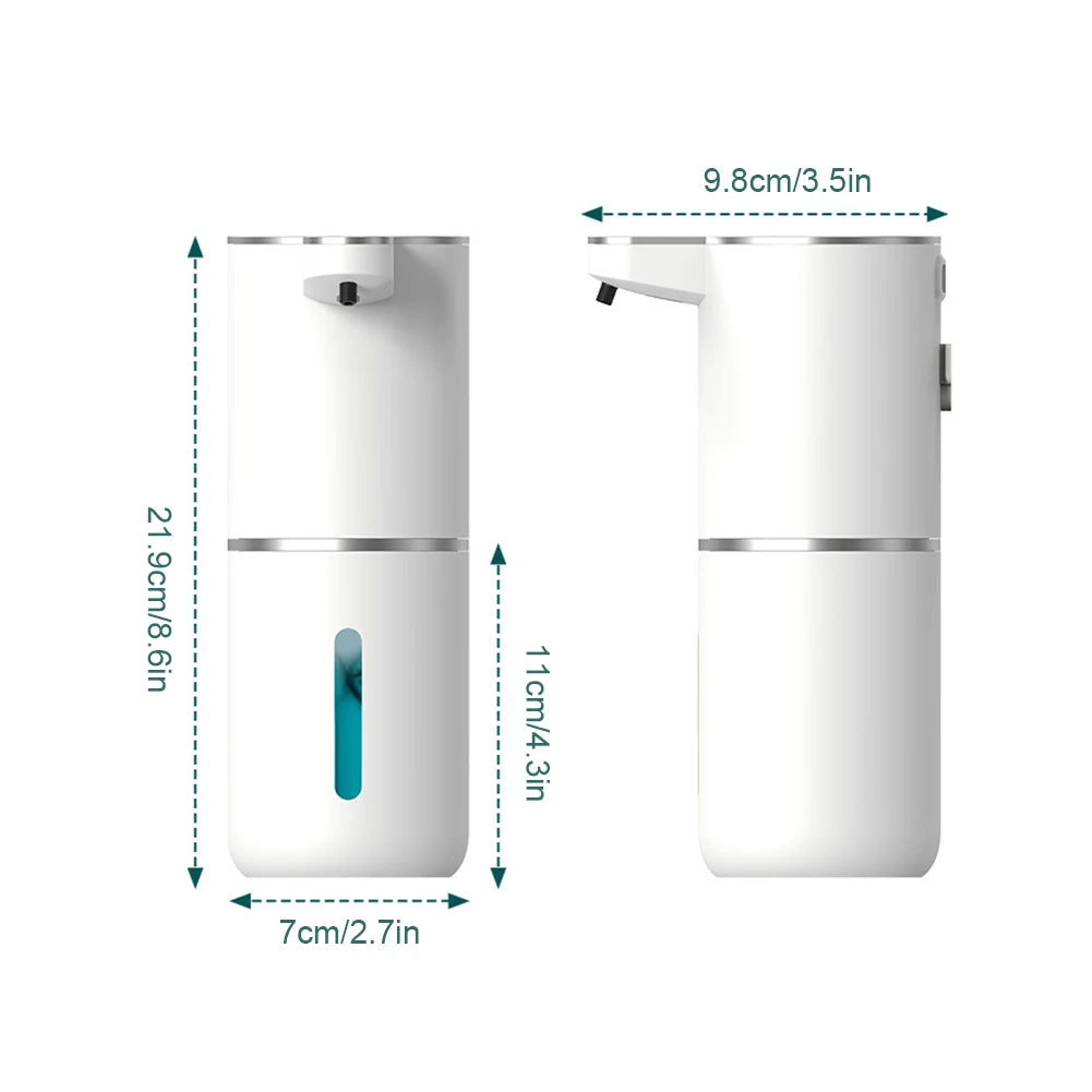 380ML Touchless Foam Soap Dispenser with Adjustable Foam Levels and Long Lasting Battery for Kitchen and Bathroom Use