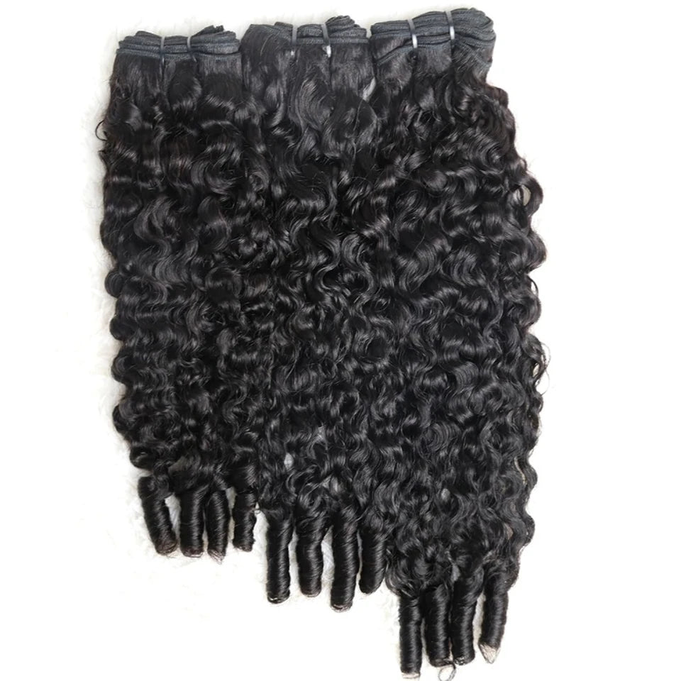 Beaufox Burmese Curly Bundles Human Hair Raw Virgin Curly Hair Bundles Water Wave Human Hair Bundle Spiral Curls Double Weft