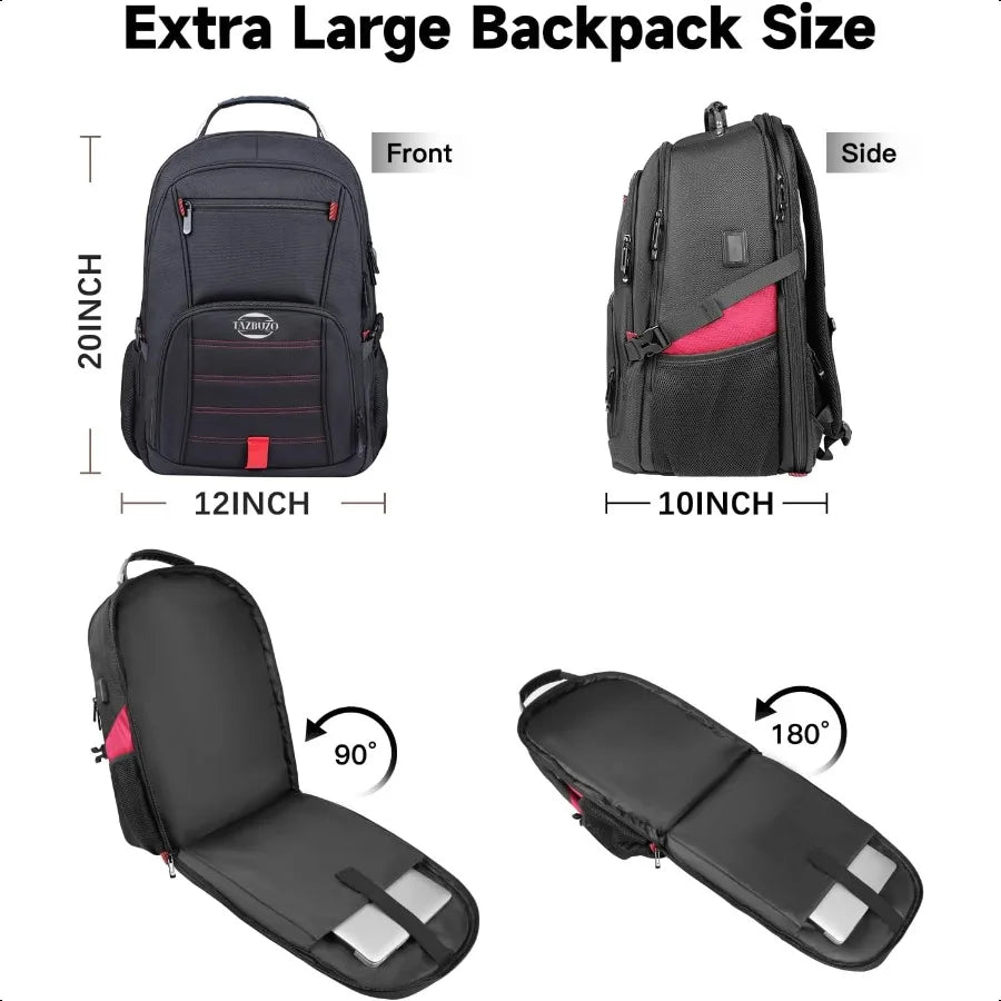 50L Travel Backpack Extra Large Backpack Laptop Backpack for Men big Backpack Water Resistant TSA Appd Busin Work College Schoo