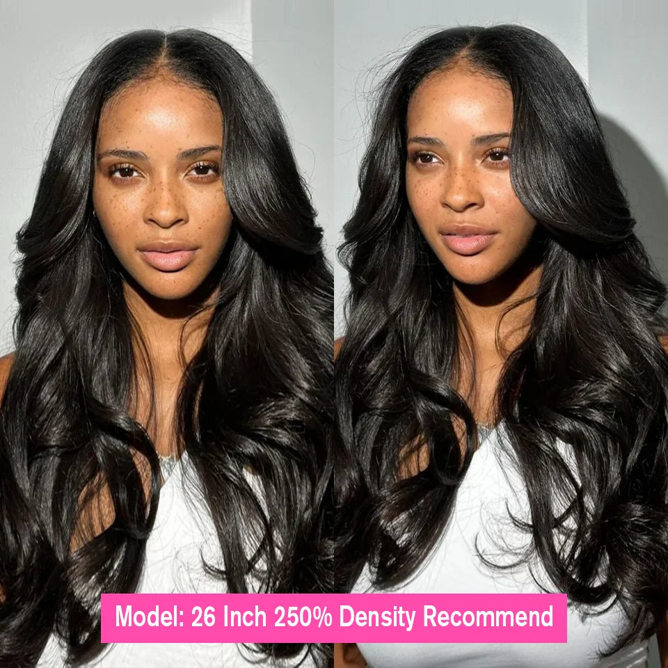 4C Edges Curly Baby Hair Wig Body Wave 13x6 HD Lace Frontal Wig Loose Wave Lace Front Human Hair Wigs 250% Full Hair Lace Wigs