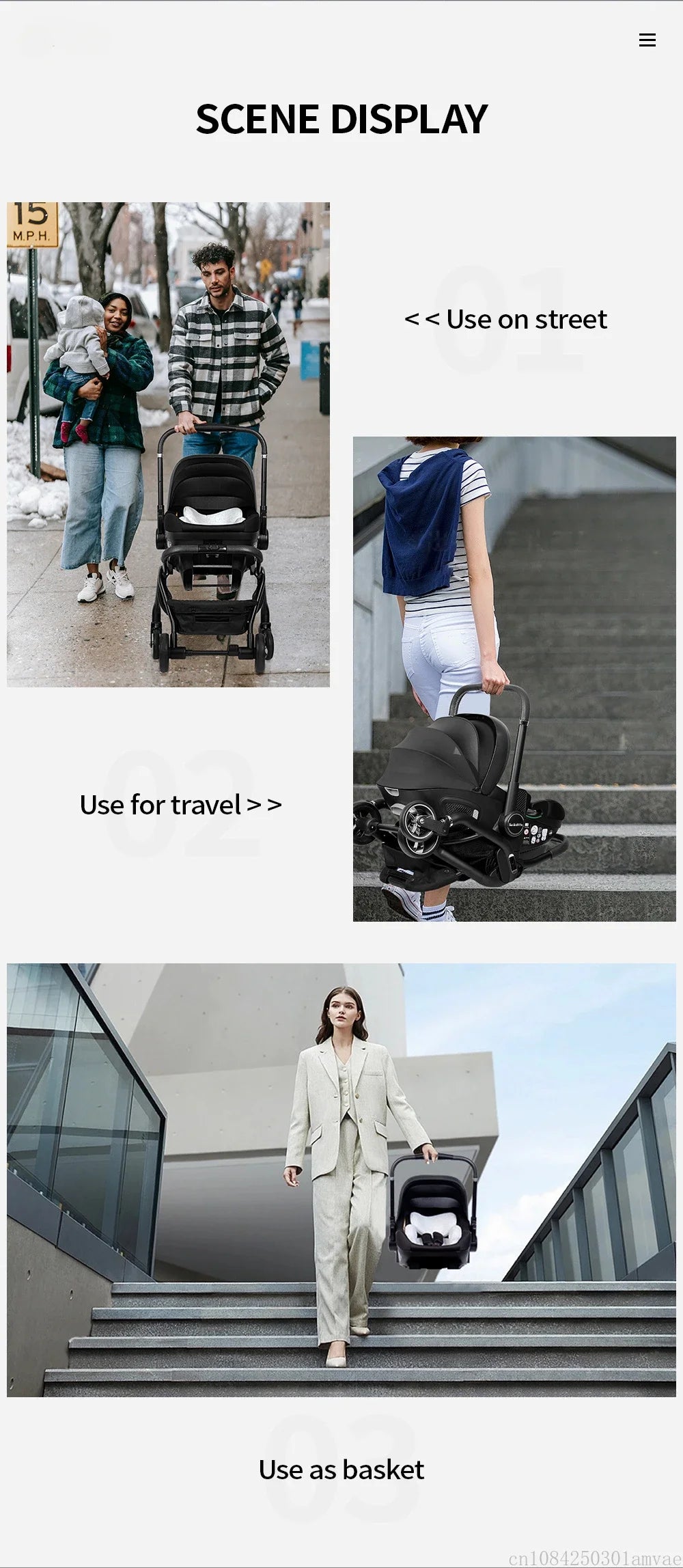 New baby stroller, Multi functional two-way newborn stroller, baby car seat ECE, 4in1 baby carriage