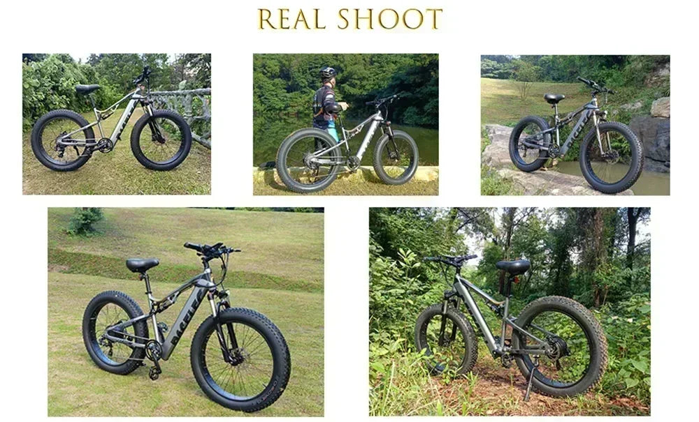 ebike GS9 Off-road Mountain Electric Bike 26-inch Fat Tire Bike 1000W 48V 17AH Hidden Battery Hydraulic Brake E-Bike