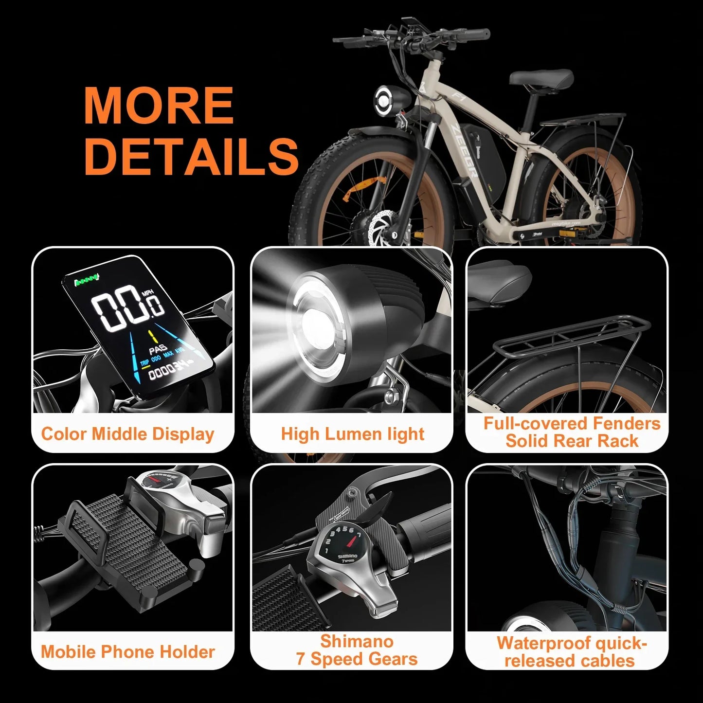 Electric Bicycle new F1 2000w dual motor 48v 22.4ah battery adult Electric bike 26inch tire Hydraulic brake snow beach E-bike