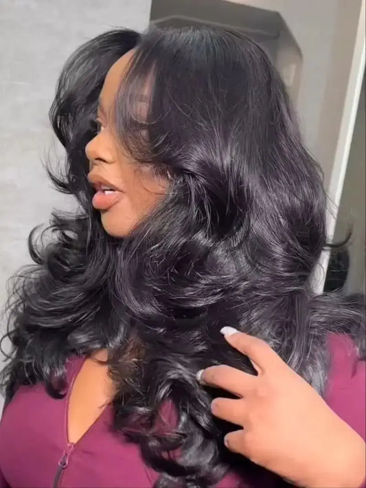 30 Inch Body Wave 13x6 Hd Lace Frontal Wig 250 Density 100% Peruvian Human Hair Pre plucked Lace Front Wigs For Black Women