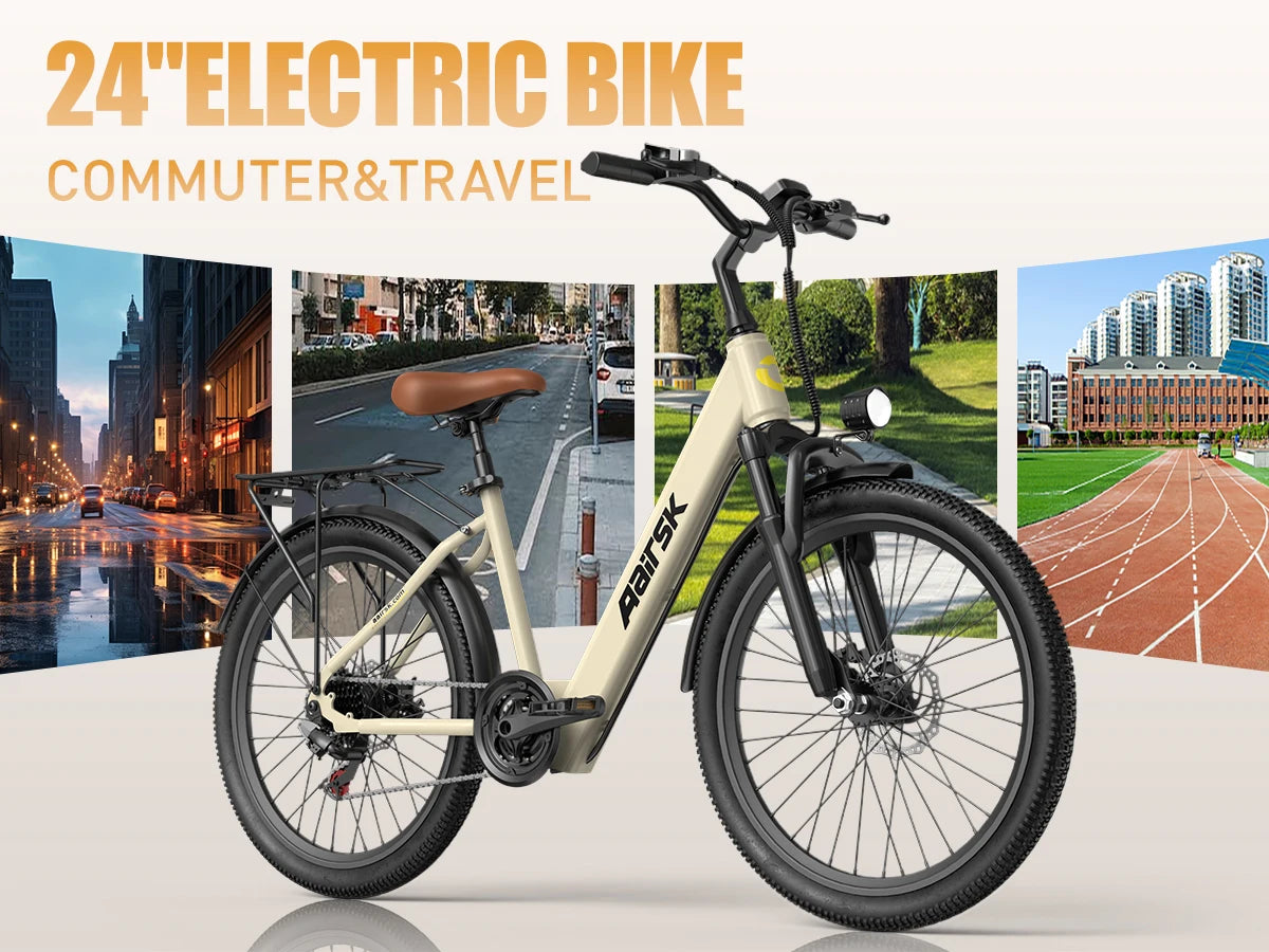 Adult Electric Bicycle 400W Motor 36V 13AH Battery 7-Speed Gear Shift NFC Keyless Start Commuting And Outdoor Riding Suitable