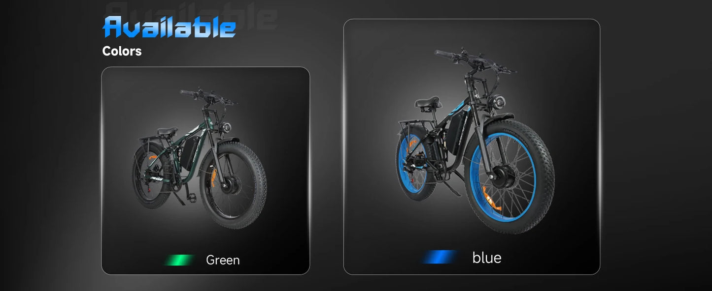 BAOLUJIE 2603 Electric Bicycle,Adult E-Bike ebike with 3000W Two Motors, 52V32AH Battery,26" Tire Electric Bike【1 Year Warranty】