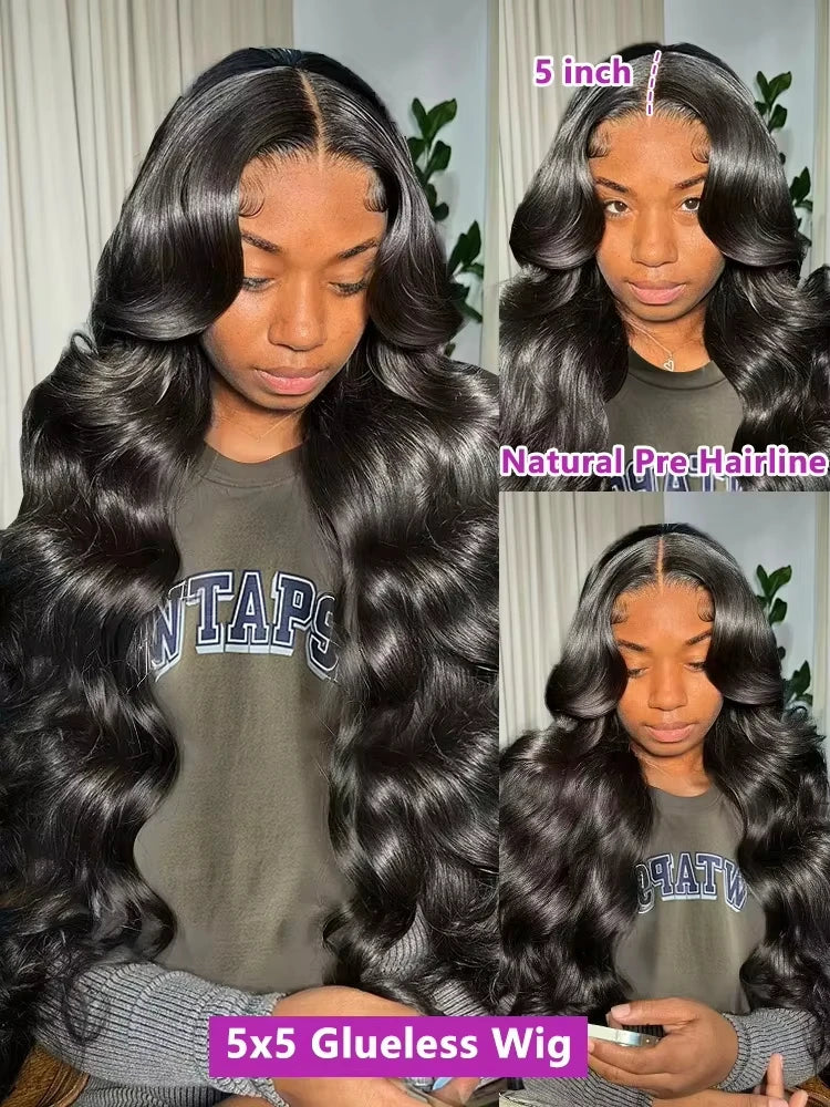 30 40 Inch Body Wave 13x6 HD Lace Frontal Wigs Human Hair Brazilian Preplucked Raw Lace Front Glueless 5x5 Closure Wig For Women