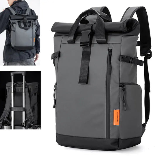 Men's Travel Bag 15.6inch Laptop Computer Backpack Outdoor Waterproof Camping Hiking School Bag College Business Rucksack