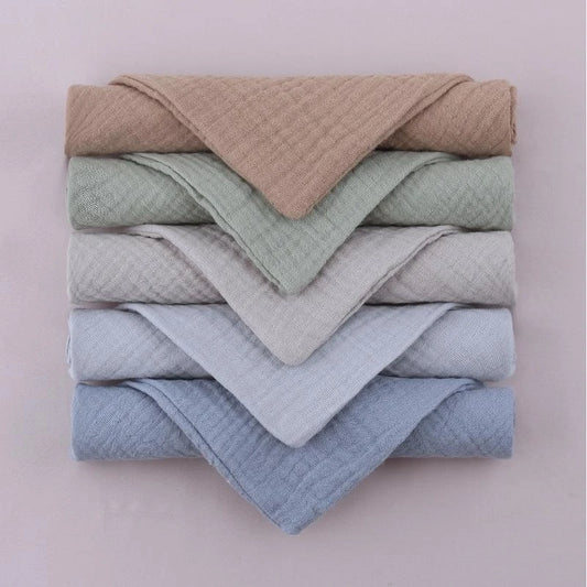 5pc Solid Color Baby Bib Newborn Stuff Baby Feeding Bibs Cotton Baby Accessories