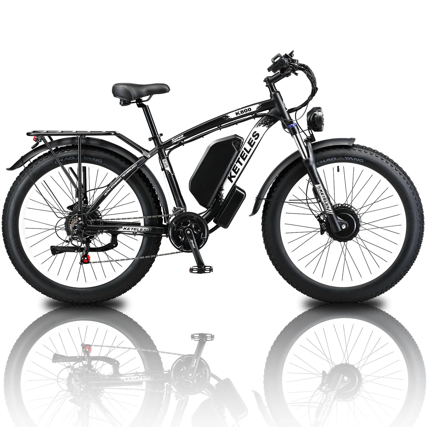 KETELES 2000W Dual Motor K800 Electric Bicycle For Adults Mountain Fat Bike 23ah Lithium Battery 48V Electric Hybrid Bike