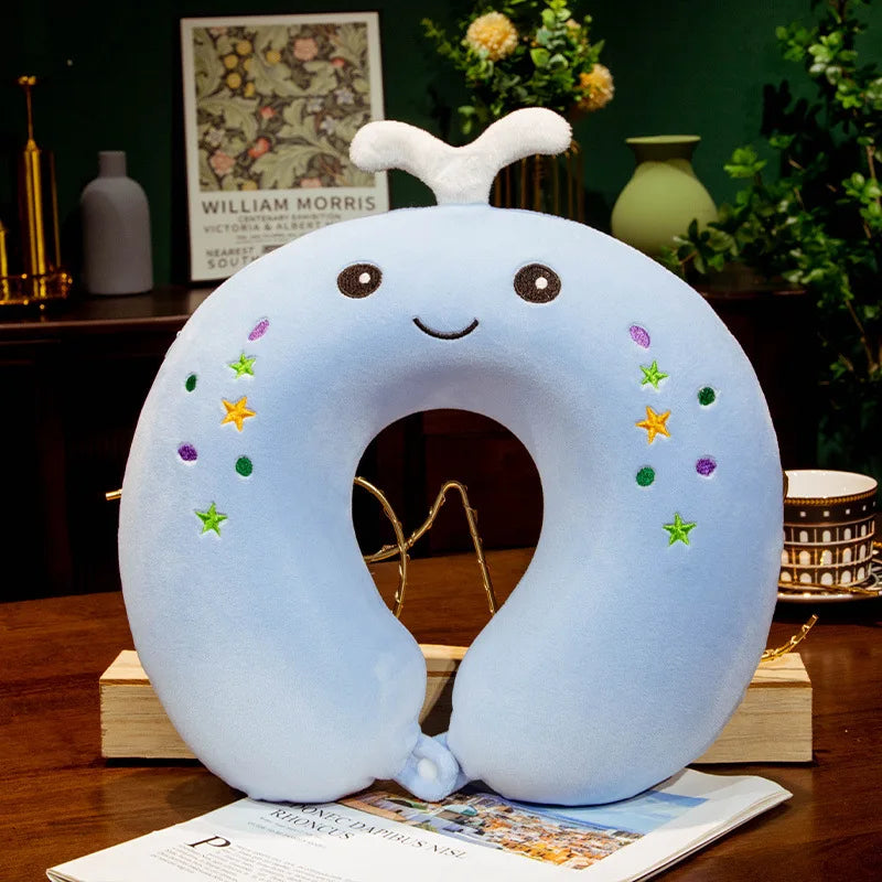 New Travel Neck Pillow U-Shape Neck Protection Head Rest Neck Pillow Nap Pillow Memory Cotton Soft Airplane Pillow