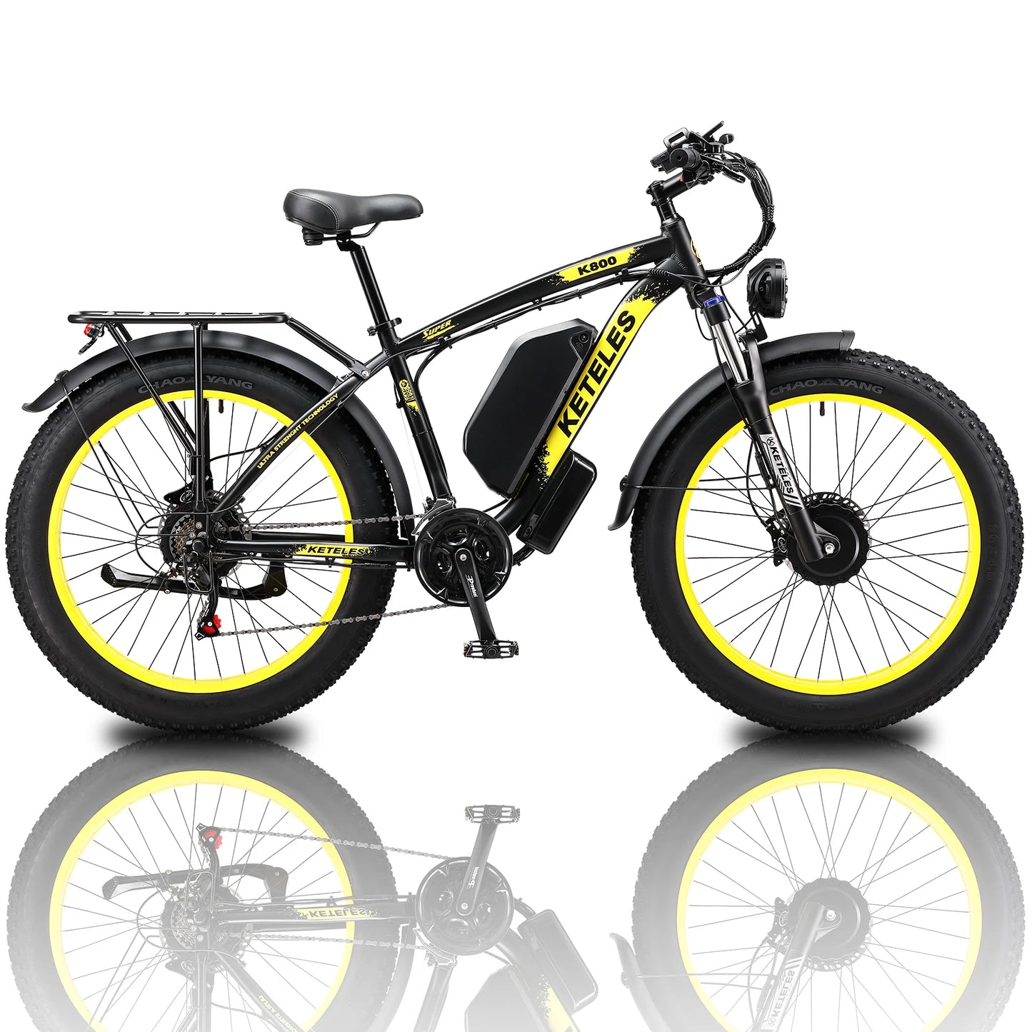 KETELES 2000W Dual Motor K800 Electric Bicycle For Adults Mountain Fat Bike 23ah Lithium Battery 48V Electric Hybrid Bike