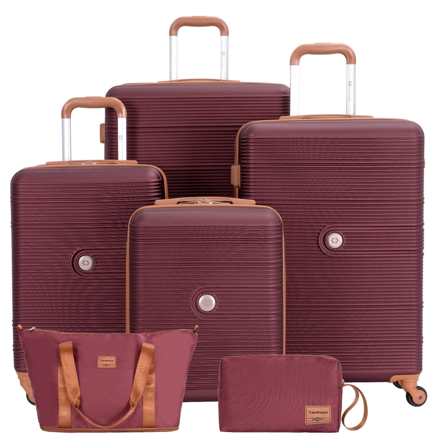 Luggage Sets 4 Piece,Suitcases with Double Spinner Wheels and TSA Lock,Hardcase 6 set Luggage with Travel Duffle Bag