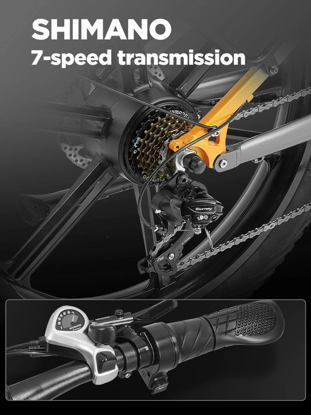 RANDRIDE YX80 2000W Dual Motor All-Terrain E-Bike 48V 20Ah Long Range Full Suspension Shimano 7-Speed Off-Road Electric Bike