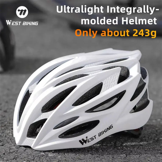 WEST BIKING Ultralight Cycling Helmet Integrated Molding MTB Road Bike Helmet Men Women Cycling Safety Cap Bike Accessories