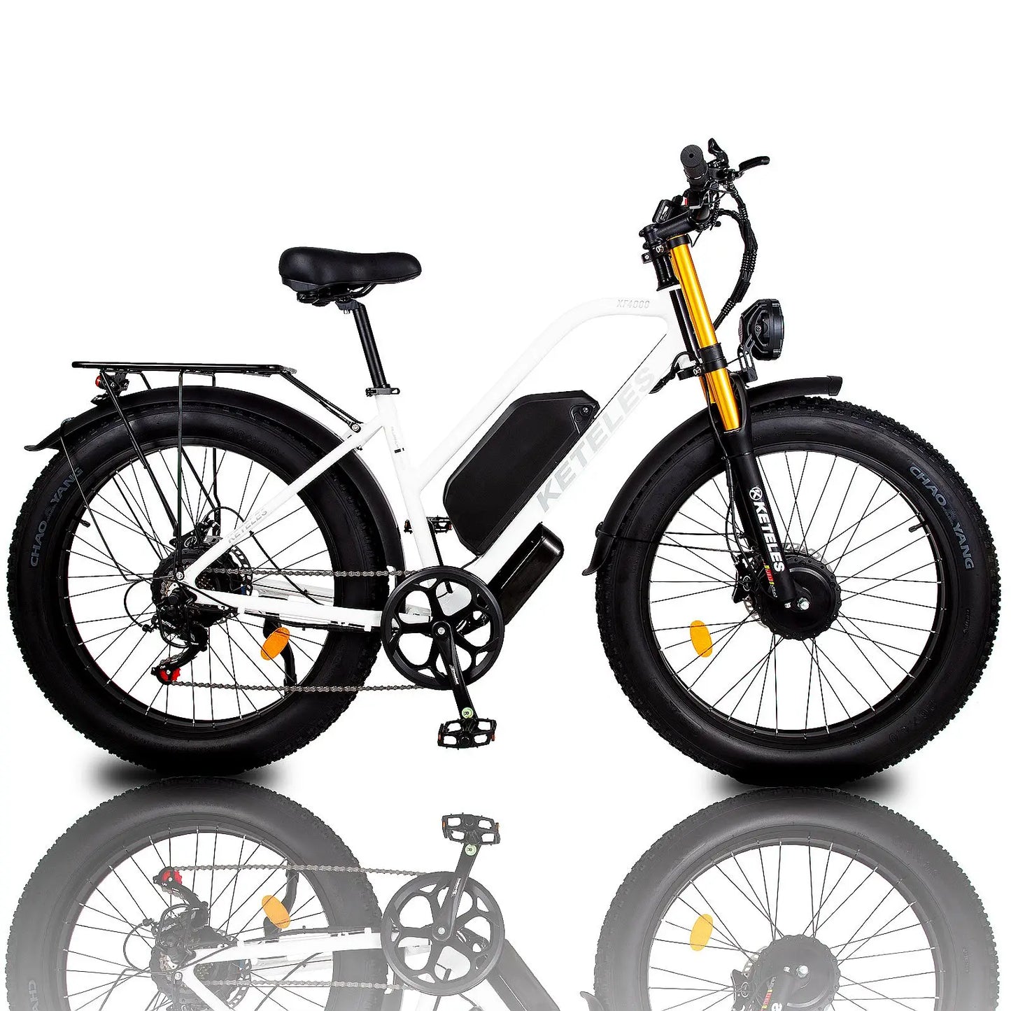 2000w Dual Motor 23ah E-bike KETELES Brushless 30MPH Aluminium Alloy 26 inch Hydraulic Disc Brake with Power Cut-off Feature