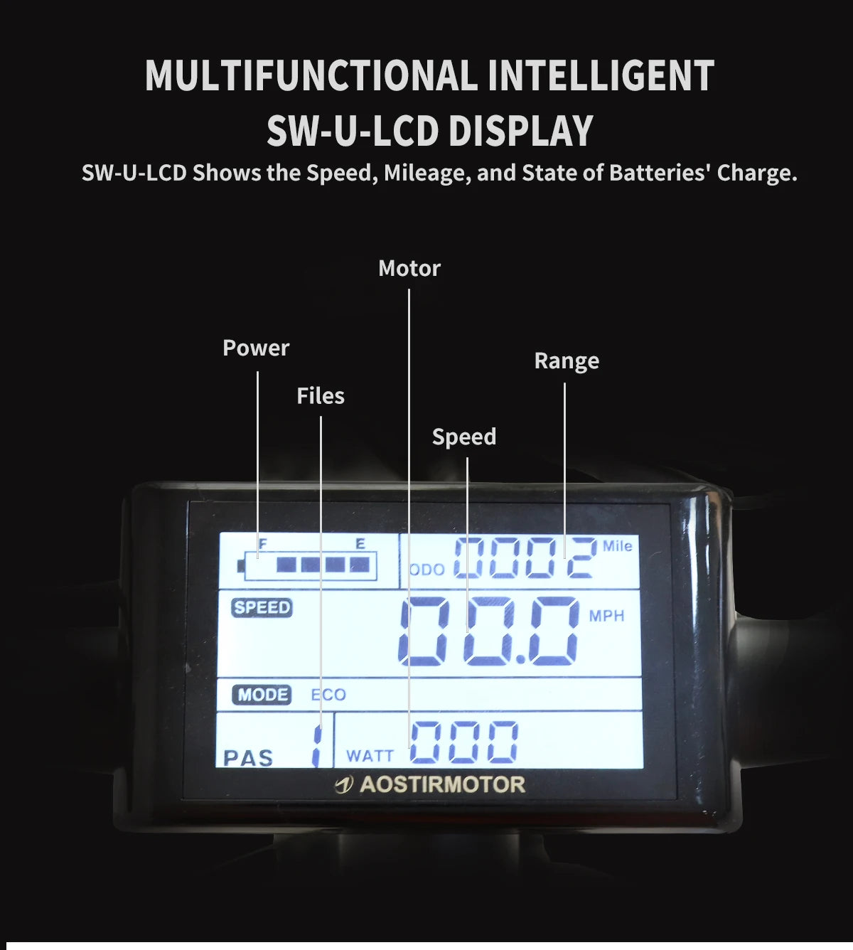 AOSTIRMOTOR S07-MAX  48V 20Ah Lithium Battery 1000W Motor Ebike Electric Mountain Bicycle