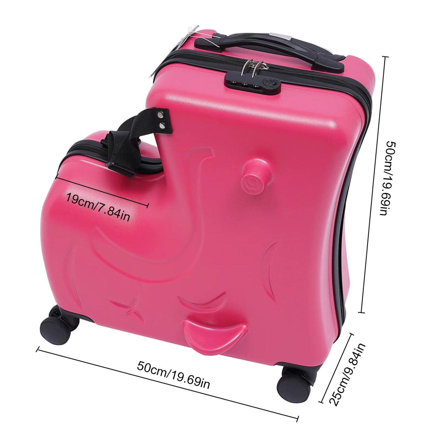 20In Kid's Ride-on Travel Suitcase Trolley Suitcases On Wheels Child Carry On Spinner Rolling Luggage Student Lovely bag