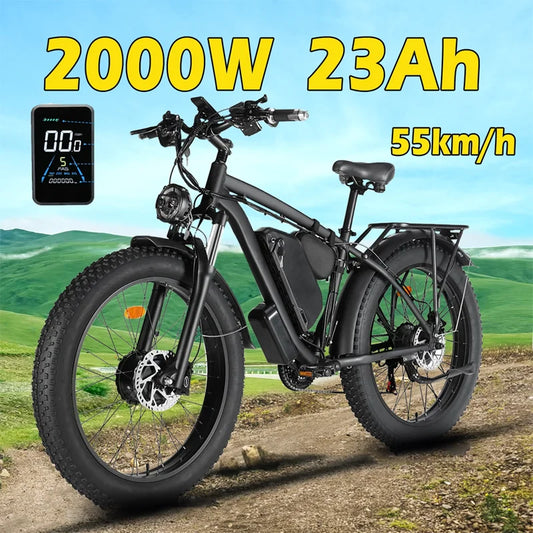 Electric Bicycle new B1 2000W Dual Motor 48v 22.4ah battery adult 26 inch tire All terrain Hydraulic brake multi-function E-bike