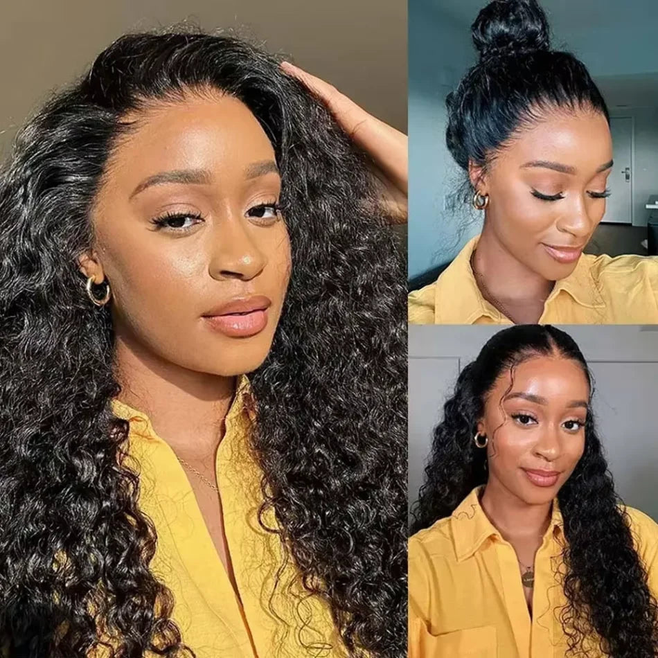 40 Inch 360 Full Lace Wig Deep Wave Frontal Wigs Brazilian Curly Human Hair Wigs Hd 360 Lace Wigs Invisible Drawstring For Women